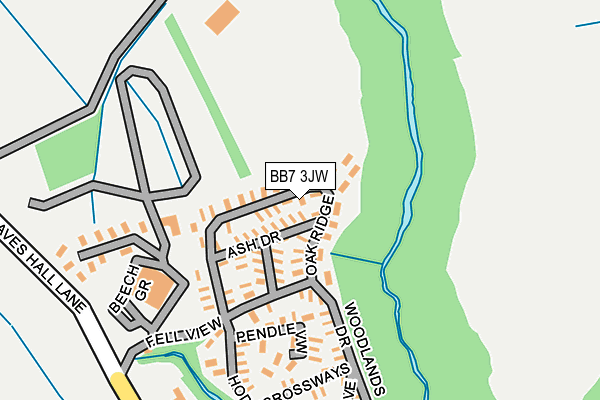 BB7 3JW map - OS OpenMap – Local (Ordnance Survey) BB7 3JW map - OS OpenMap – Local (Ordnance Survey)