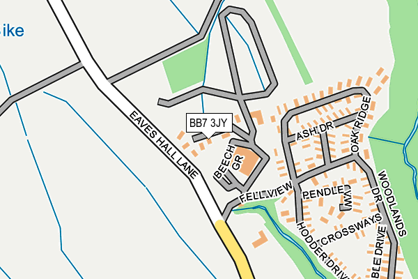 BB7 3JY map - OS OpenMap – Local (Ordnance Survey) BB7 3JY map - OS OpenMap – Local (Ordnance Survey)
