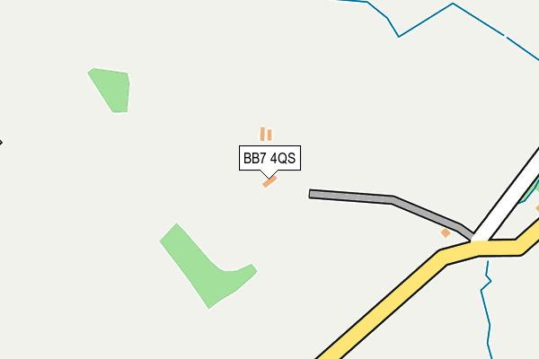 BB7 4QS map - OS OpenMap – Local (Ordnance Survey) BB7 4QS map - OS OpenMap – Local (Ordnance Survey)