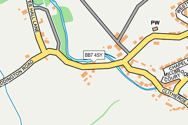 BB7 4SY map - OS OpenMap – Local (Ordnance Survey) BB7 4SY map - OS OpenMap – Local (Ordnance Survey)