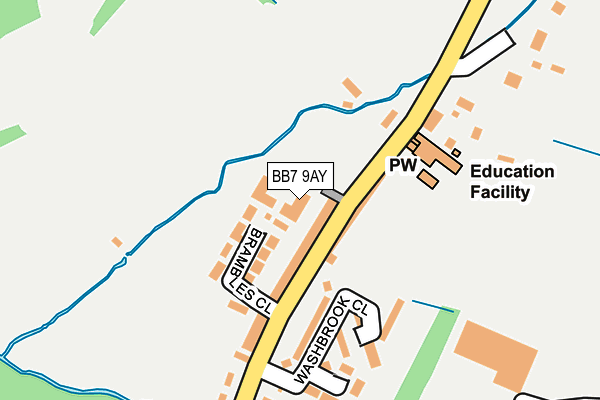 BB7 9AY map - OS OpenMap – Local (Ordnance Survey) BB7 9AY map - OS OpenMap – Local (Ordnance Survey)