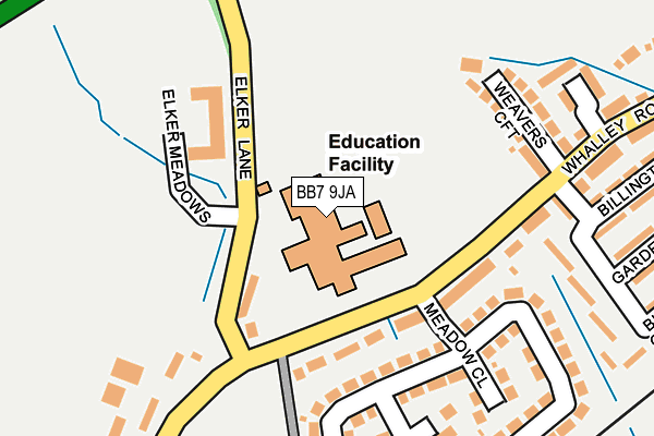 BB7 9JA map - OS OpenMap – Local (Ordnance Survey) BB7 9JA map - OS OpenMap – Local (Ordnance Survey)