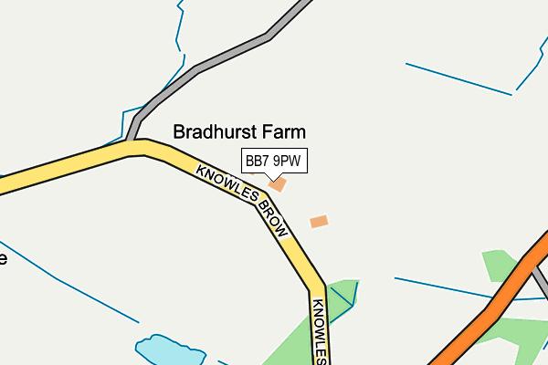 BB7 9PW map - OS OpenMap – Local (Ordnance Survey) BB7 9PW map - OS OpenMap – Local (Ordnance Survey)