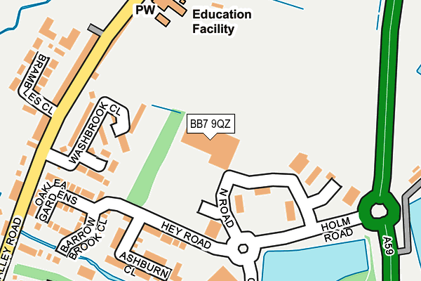 BB7 9QZ map - OS OpenMap – Local (Ordnance Survey) BB7 9QZ map - OS OpenMap – Local (Ordnance Survey)