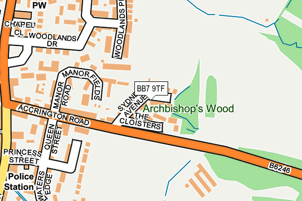 BB7 9TF map - OS OpenMap – Local (Ordnance Survey) BB7 9TF map - OS OpenMap – Local (Ordnance Survey)