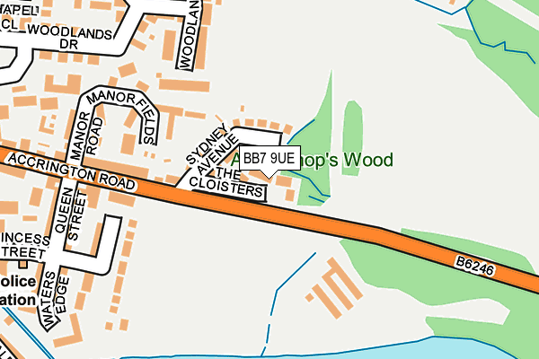 BB7 9UE map - OS OpenMap – Local (Ordnance Survey) BB7 9UE map - OS OpenMap – Local (Ordnance Survey)
