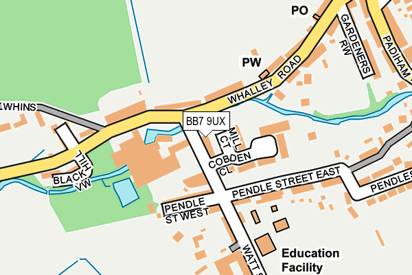 BB7 9UX map - OS OpenMap – Local (Ordnance Survey) BB7 9UX map - OS OpenMap – Local (Ordnance Survey)