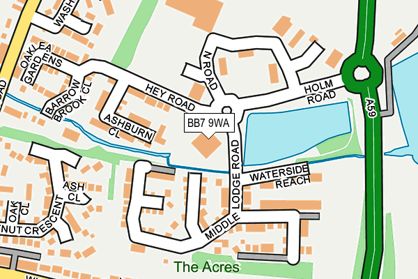 BB7 9WA map - OS OpenMap – Local (Ordnance Survey) BB7 9WA map - OS OpenMap – Local (Ordnance Survey)