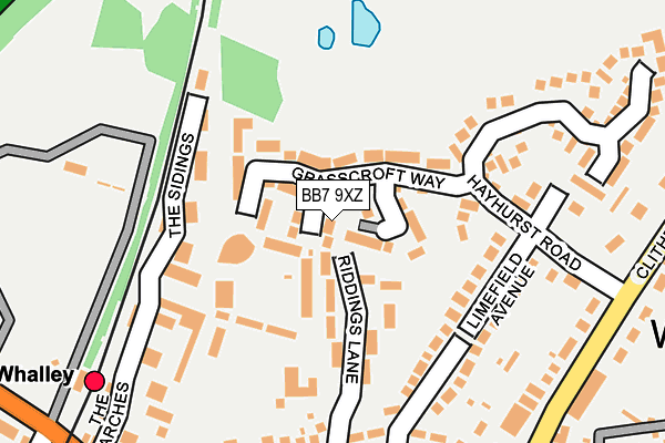 BB7 9XZ map - OS OpenMap – Local (Ordnance Survey) BB7 9XZ map - OS OpenMap – Local (Ordnance Survey)