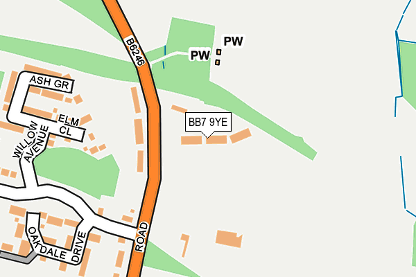 BB7 9YE map - OS OpenMap – Local (Ordnance Survey) BB7 9YE map - OS OpenMap – Local (Ordnance Survey)