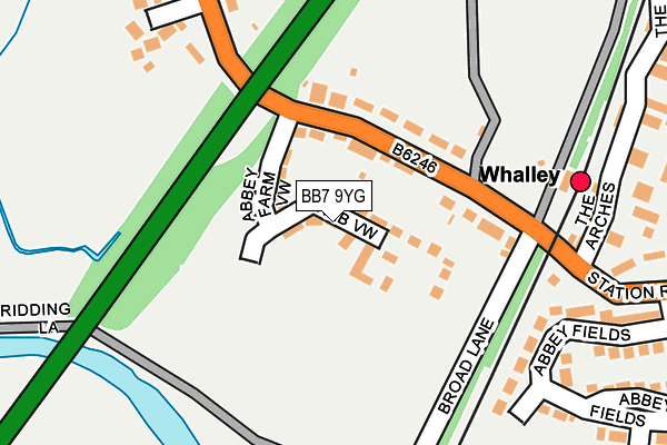 BB7 9YG map - OS OpenMap – Local (Ordnance Survey)
