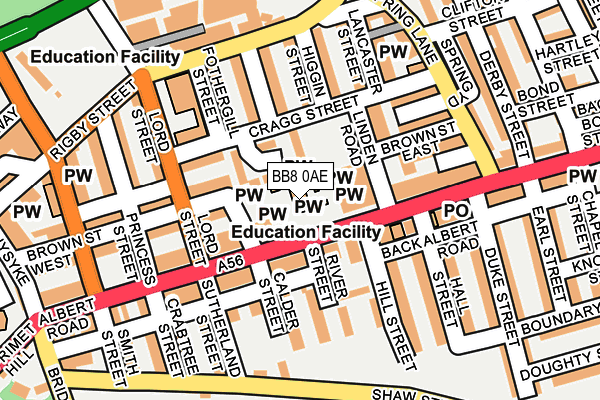 BB8 0AE map - OS OpenMap – Local (Ordnance Survey) BB8 0AE map - OS OpenMap – Local (Ordnance Survey)