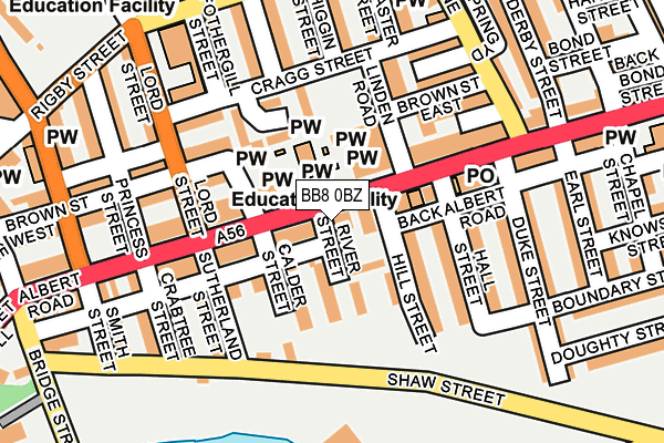 BB8 0BZ map - OS OpenMap – Local (Ordnance Survey) BB8 0BZ map - OS OpenMap – Local (Ordnance Survey)