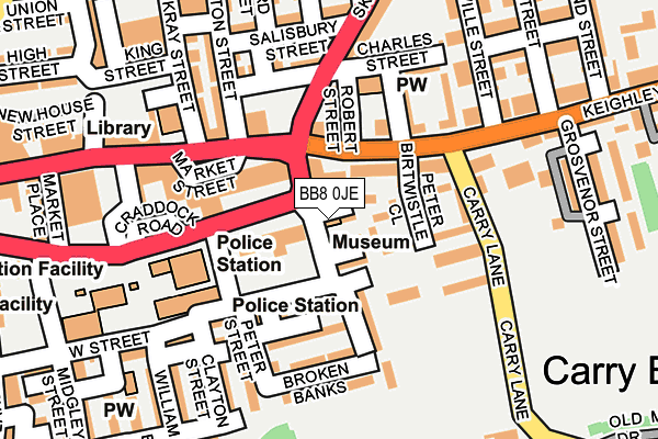 BB8 0JE map - OS OpenMap – Local (Ordnance Survey) BB8 0JE map - OS OpenMap – Local (Ordnance Survey)