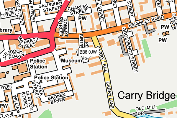 BB8 0JW map - OS OpenMap – Local (Ordnance Survey) BB8 0JW map - OS OpenMap – Local (Ordnance Survey)