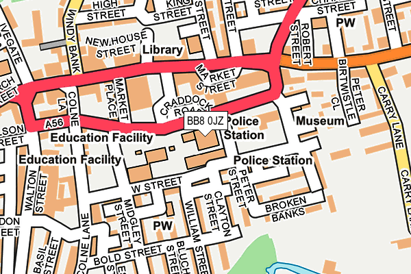 BB8 0JZ map - OS OpenMap – Local (Ordnance Survey) BB8 0JZ map - OS OpenMap – Local (Ordnance Survey)