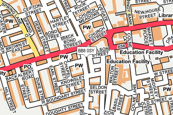 BB8 0SY map - OS OpenMap – Local (Ordnance Survey) BB8 0SY map - OS OpenMap – Local (Ordnance Survey)