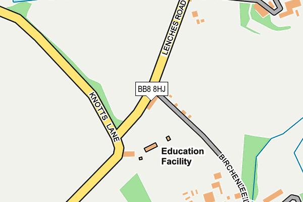 BB8 8HJ map - OS OpenMap – Local (Ordnance Survey) BB8 8HJ map - OS OpenMap – Local (Ordnance Survey)