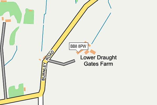 BB8 8PW map - OS OpenMap – Local (Ordnance Survey) BB8 8PW map - OS OpenMap – Local (Ordnance Survey)