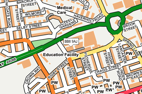 BB8 9AJ map - OS OpenMap – Local (Ordnance Survey) BB8 9AJ map - OS OpenMap – Local (Ordnance Survey)
