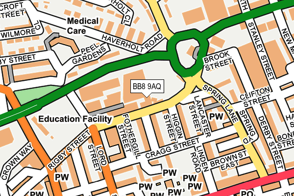 BB8 9AQ map - OS OpenMap – Local (Ordnance Survey) BB8 9AQ map - OS OpenMap – Local (Ordnance Survey)