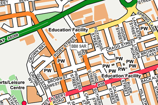 BB8 9AR map - OS OpenMap – Local (Ordnance Survey) BB8 9AR map - OS OpenMap – Local (Ordnance Survey)