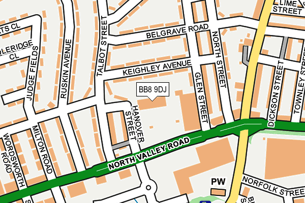 BB8 9DJ map - OS OpenMap – Local (Ordnance Survey) BB8 9DJ map - OS OpenMap – Local (Ordnance Survey)