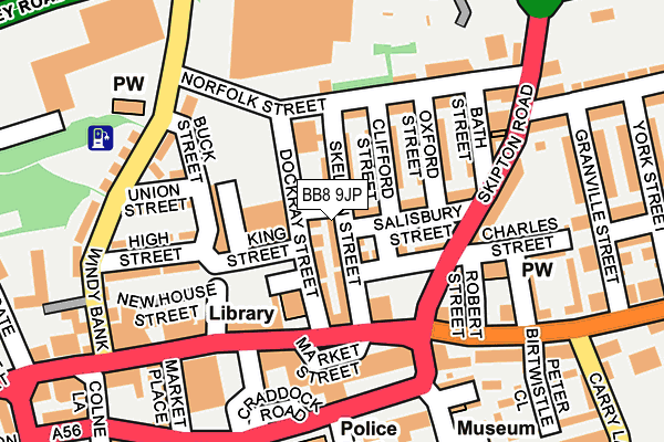 BB8 9JP map - OS OpenMap – Local (Ordnance Survey) BB8 9JP map - OS OpenMap – Local (Ordnance Survey)