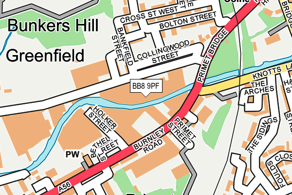 BB8 9PF map - OS OpenMap – Local (Ordnance Survey) BB8 9PF map - OS OpenMap – Local (Ordnance Survey)