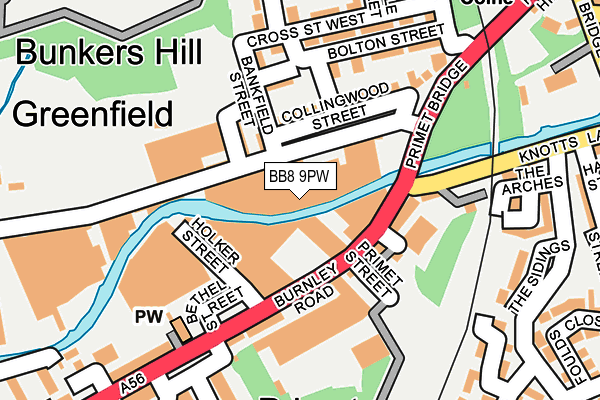 BB8 9PW map - OS OpenMap – Local (Ordnance Survey) BB8 9PW map - OS OpenMap – Local (Ordnance Survey)