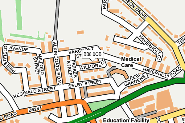 BB8 9QB map - OS OpenMap – Local (Ordnance Survey) BB8 9QB map - OS OpenMap – Local (Ordnance Survey)