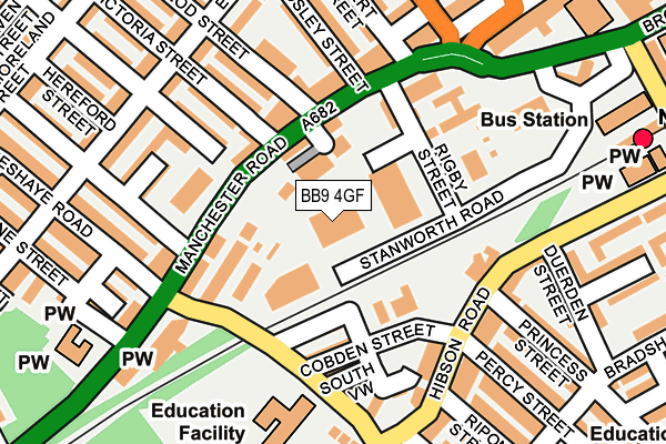 BB9 4GF map - OS OpenMap – Local (Ordnance Survey) BB9 4GF map - OS OpenMap – Local (Ordnance Survey)