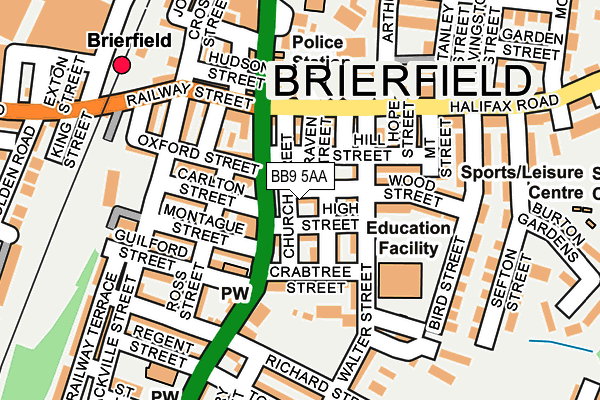 BB9 5AA map - OS OpenMap – Local (Ordnance Survey) BB9 5AA map - OS OpenMap – Local (Ordnance Survey)