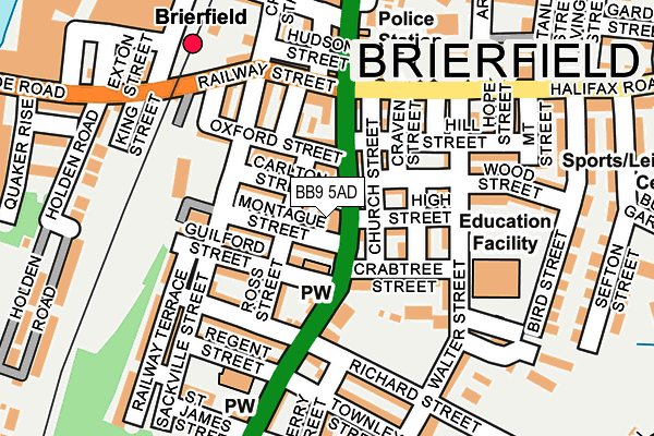 BB9 5AD map - OS OpenMap – Local (Ordnance Survey) BB9 5AD map - OS OpenMap – Local (Ordnance Survey)