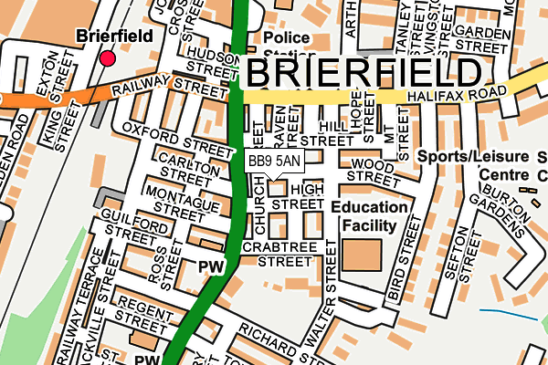 BB9 5AN map - OS OpenMap – Local (Ordnance Survey) BB9 5AN map - OS OpenMap – Local (Ordnance Survey)