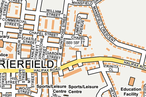 BB9 5BF map - OS OpenMap – Local (Ordnance Survey) BB9 5BF map - OS OpenMap – Local (Ordnance Survey)