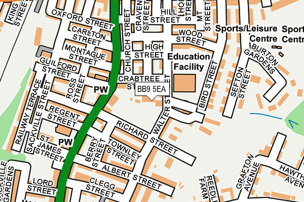 BB9 5EA map - OS OpenMap – Local (Ordnance Survey) BB9 5EA map - OS OpenMap – Local (Ordnance Survey)