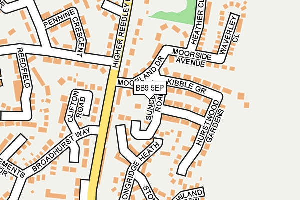BB9 5EP map - OS OpenMap – Local (Ordnance Survey) BB9 5EP map - OS OpenMap – Local (Ordnance Survey)