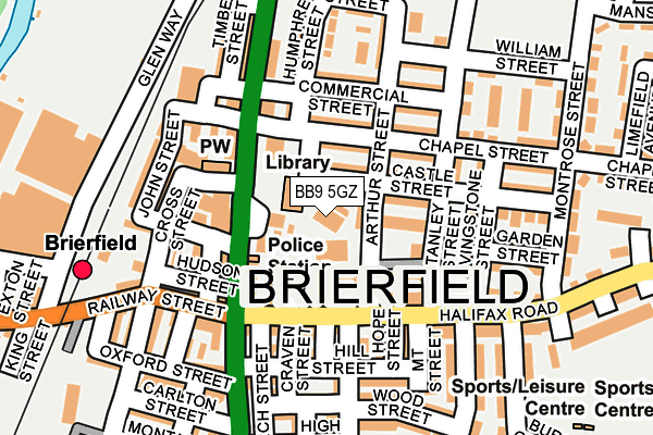 BB9 5GZ map - OS OpenMap – Local (Ordnance Survey) BB9 5GZ map - OS OpenMap – Local (Ordnance Survey)