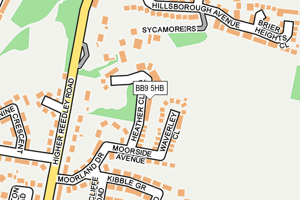 BB9 5HB map - OS OpenMap – Local (Ordnance Survey) BB9 5HB map - OS OpenMap – Local (Ordnance Survey)
