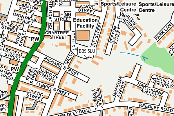 BB9 5LU map - OS OpenMap – Local (Ordnance Survey) BB9 5LU map - OS OpenMap – Local (Ordnance Survey)