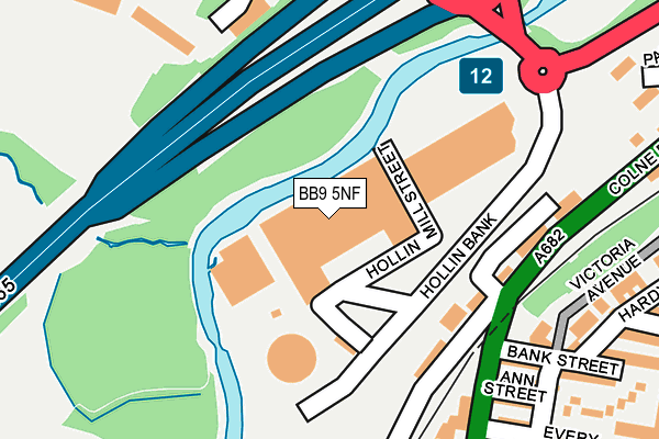 BB9 5NF map - OS OpenMap – Local (Ordnance Survey)