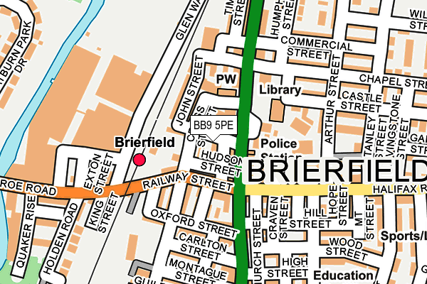 BB9 5PE map - OS OpenMap – Local (Ordnance Survey) BB9 5PE map - OS OpenMap – Local (Ordnance Survey)