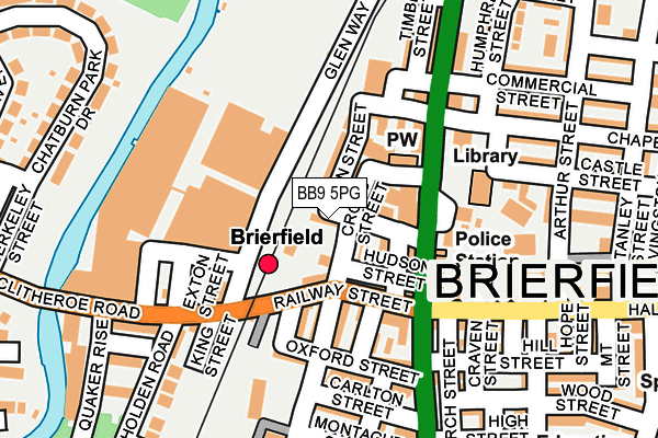 BB9 5PG map - OS OpenMap – Local (Ordnance Survey) BB9 5PG map - OS OpenMap – Local (Ordnance Survey)