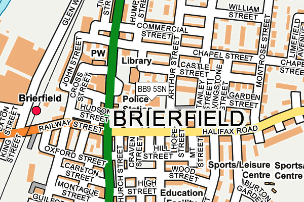 BB9 5SN map - OS OpenMap – Local (Ordnance Survey) BB9 5SN map - OS OpenMap – Local (Ordnance Survey)