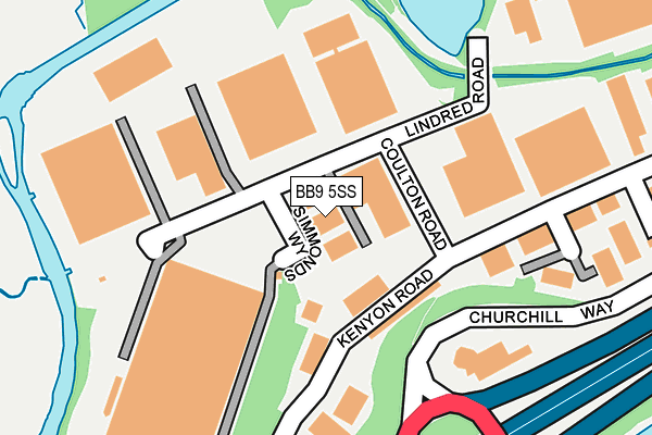 BB9 5SS map - OS OpenMap – Local (Ordnance Survey) BB9 5SS map - OS OpenMap – Local (Ordnance Survey)