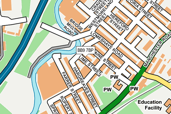BB9 7BP map - OS OpenMap – Local (Ordnance Survey) BB9 7BP map - OS OpenMap – Local (Ordnance Survey)