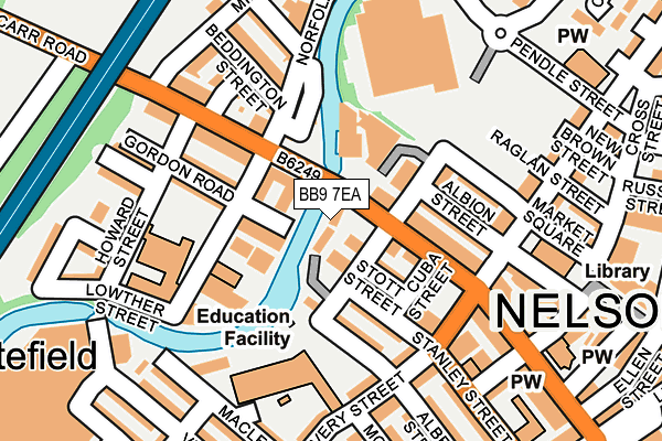 BB9 7EA map - OS OpenMap – Local (Ordnance Survey) BB9 7EA map - OS OpenMap – Local (Ordnance Survey)