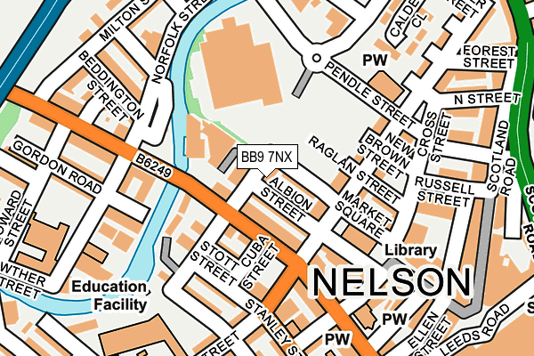 BB9 7NX map - OS OpenMap – Local (Ordnance Survey) BB9 7NX map - OS OpenMap – Local (Ordnance Survey)