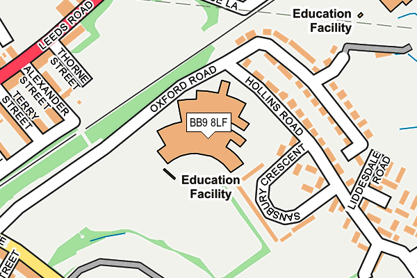 BB9 8LF map - OS OpenMap – Local (Ordnance Survey) BB9 8LF map - OS OpenMap – Local (Ordnance Survey)